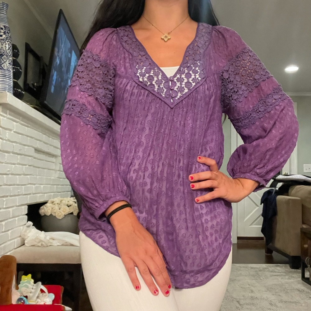 Rebecca Taylor Crochet Blouse